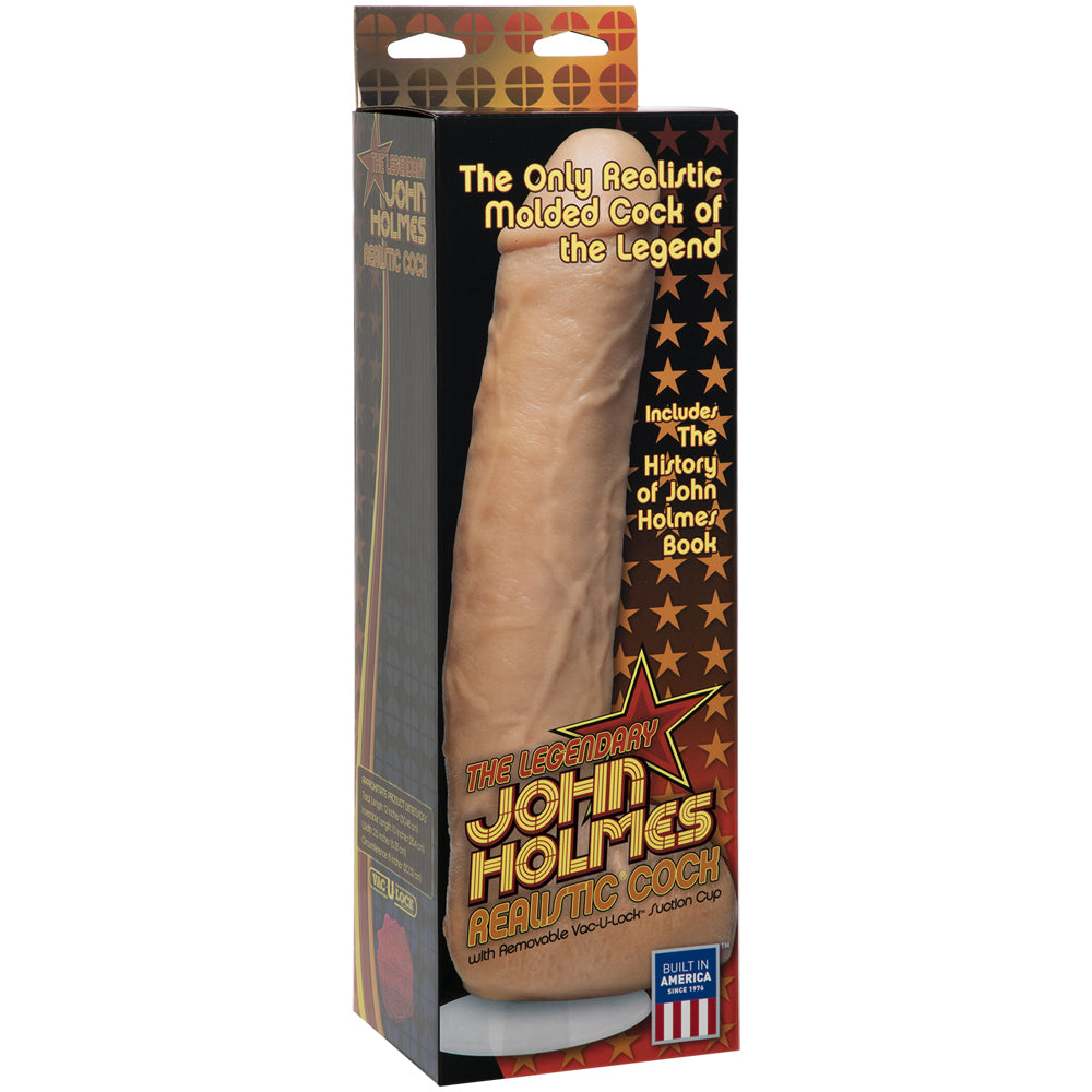 Signature Penis - John Holmes Realistic Penis with Removable Vac-U-Lock Suction Cup - Vanilla | 782421364809 | Discreet Personal Wellness
