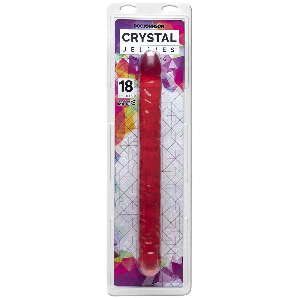 Crystal Jellies - 18" Double Penis Pink | 782421516307 | Discreet Personal Wellness
