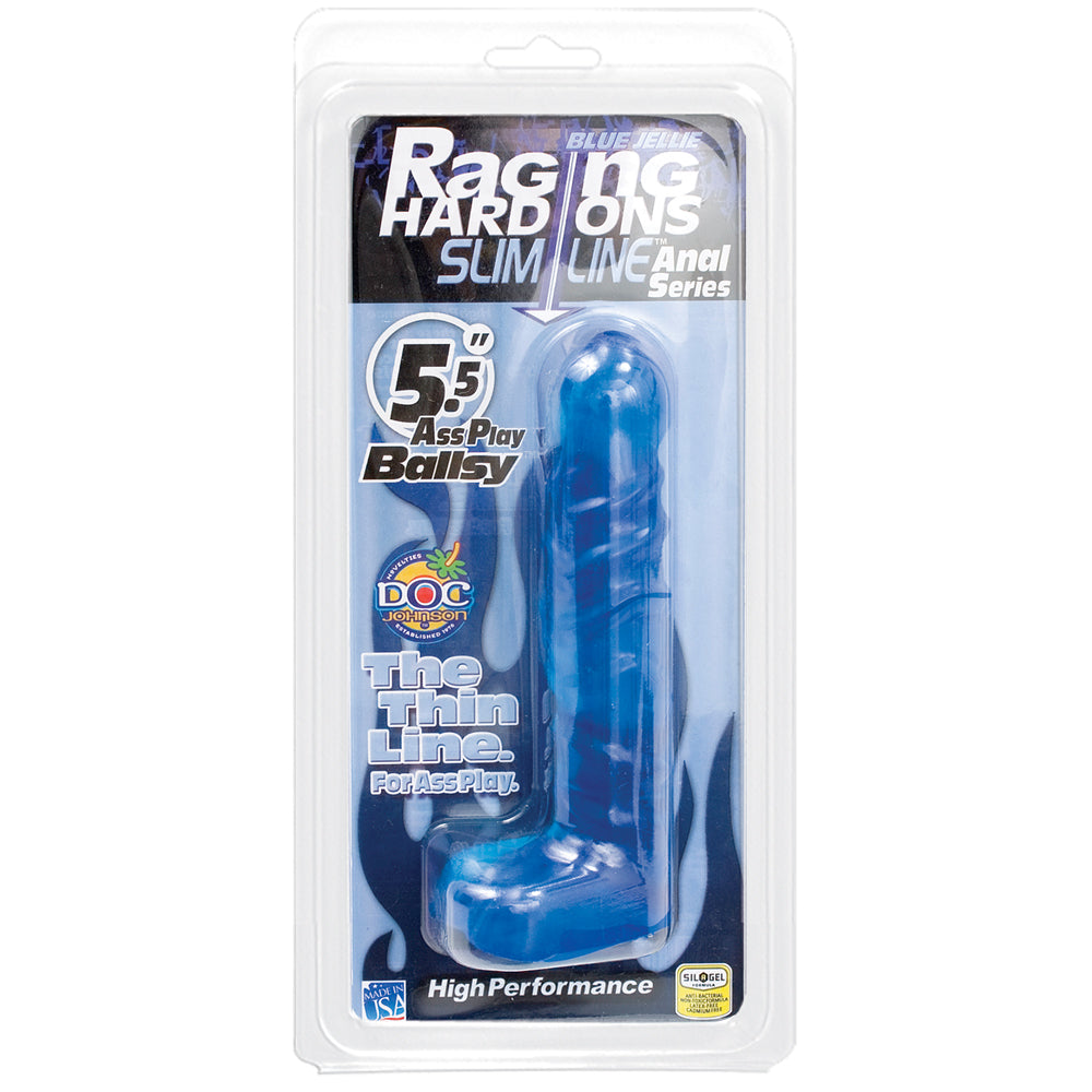 Raging Hard-Ons - Slimline - 5.5" Ballsy Cobalt Blue | 782421526900 | Discreet Personal Wellness