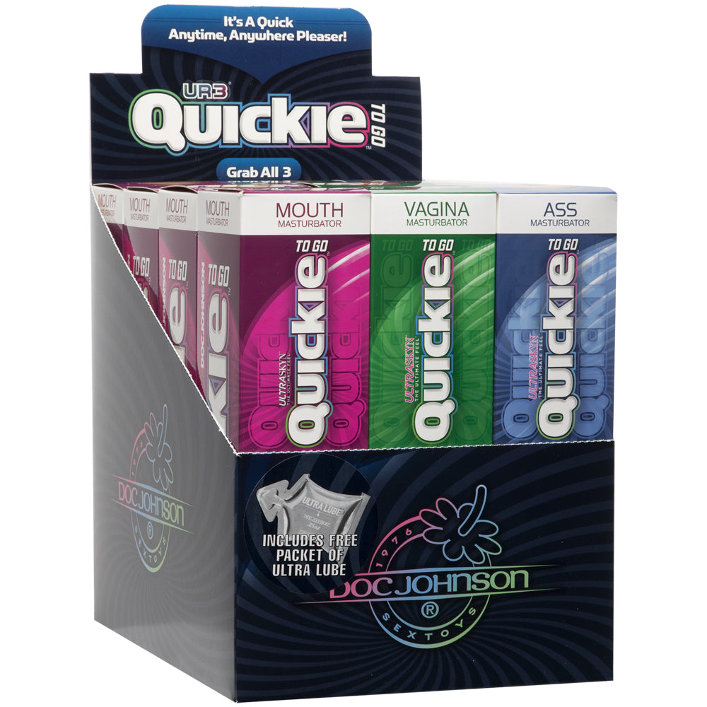 ULTRASKYN Quickie To Go - Display - 12 Pieces - White | 782421554200 | Discreet Personal Wellness