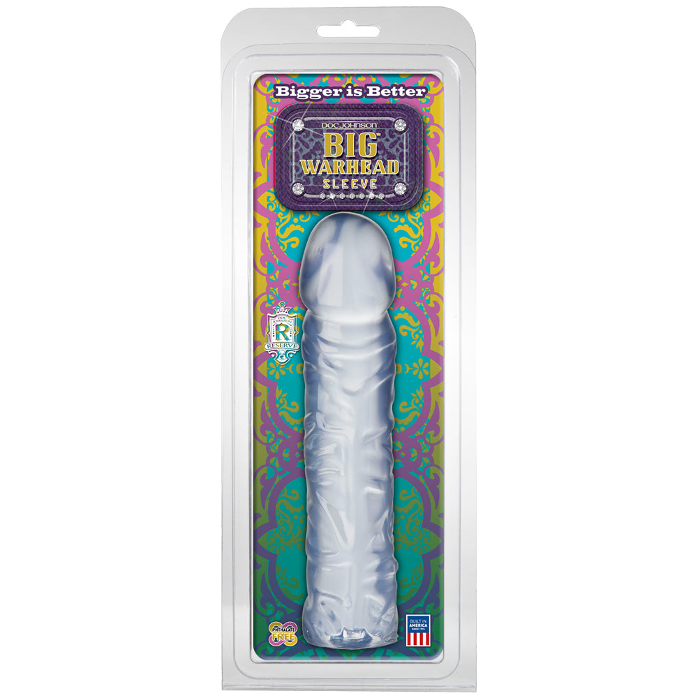 Big Warhead Sleeve Clear | 782421850814 | Discreet Personal Wellness