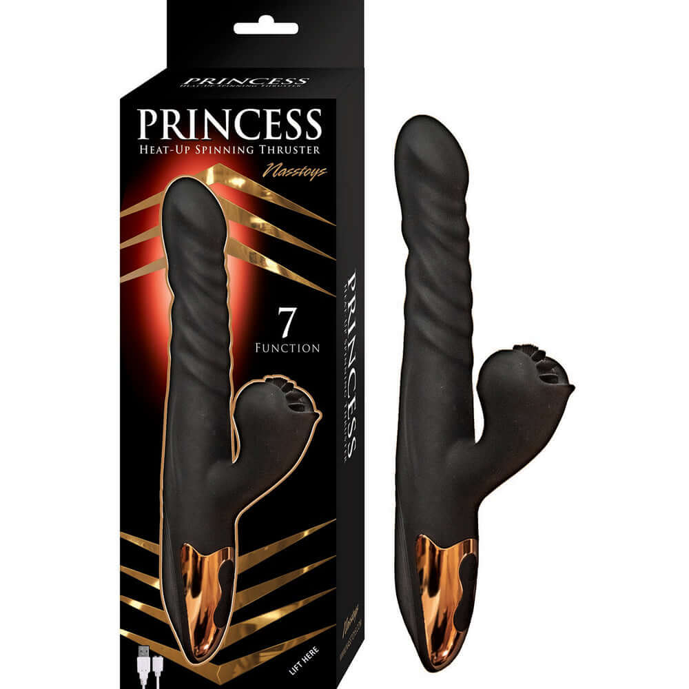 Princess Heat-Up Spinning Thruster Black | 782631030020 | Discreet Personal Wellness