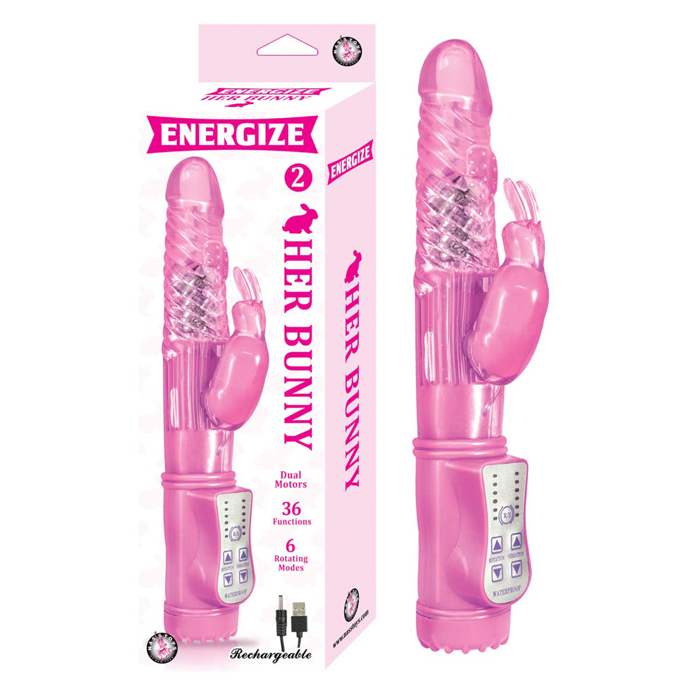 Energize Her Bunny 2 Pink | 782631279115 | Discreet Personal Wellness