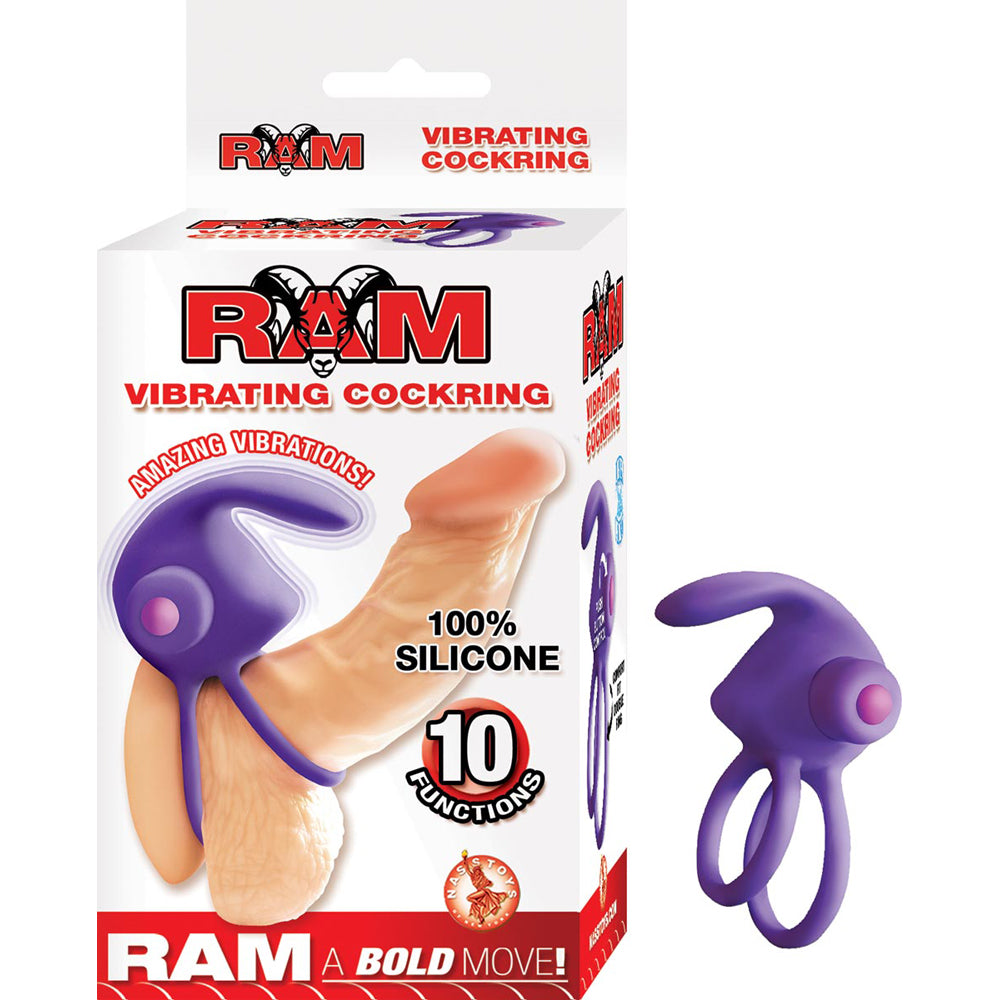 Ram Vibrating Penisring Purple | 782631281224 | Discreet Personal Wellness