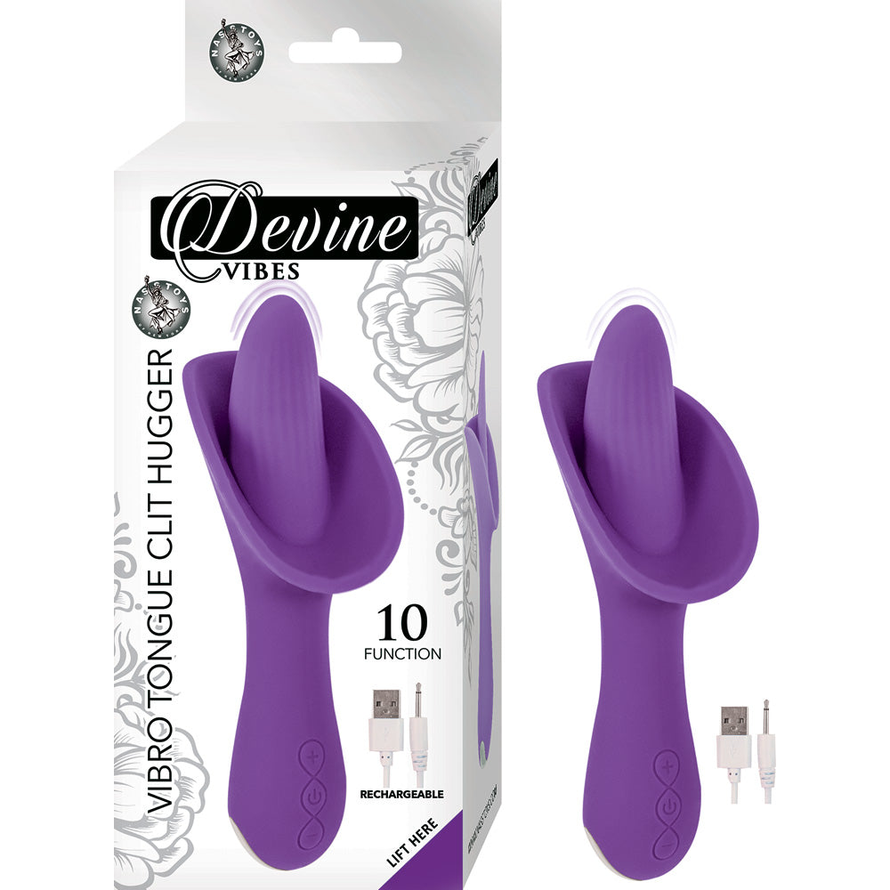 Devine Vibes Vibro Tongue Clitoris Hugger Purple | 782631293821 | Discreet Personal Wellness