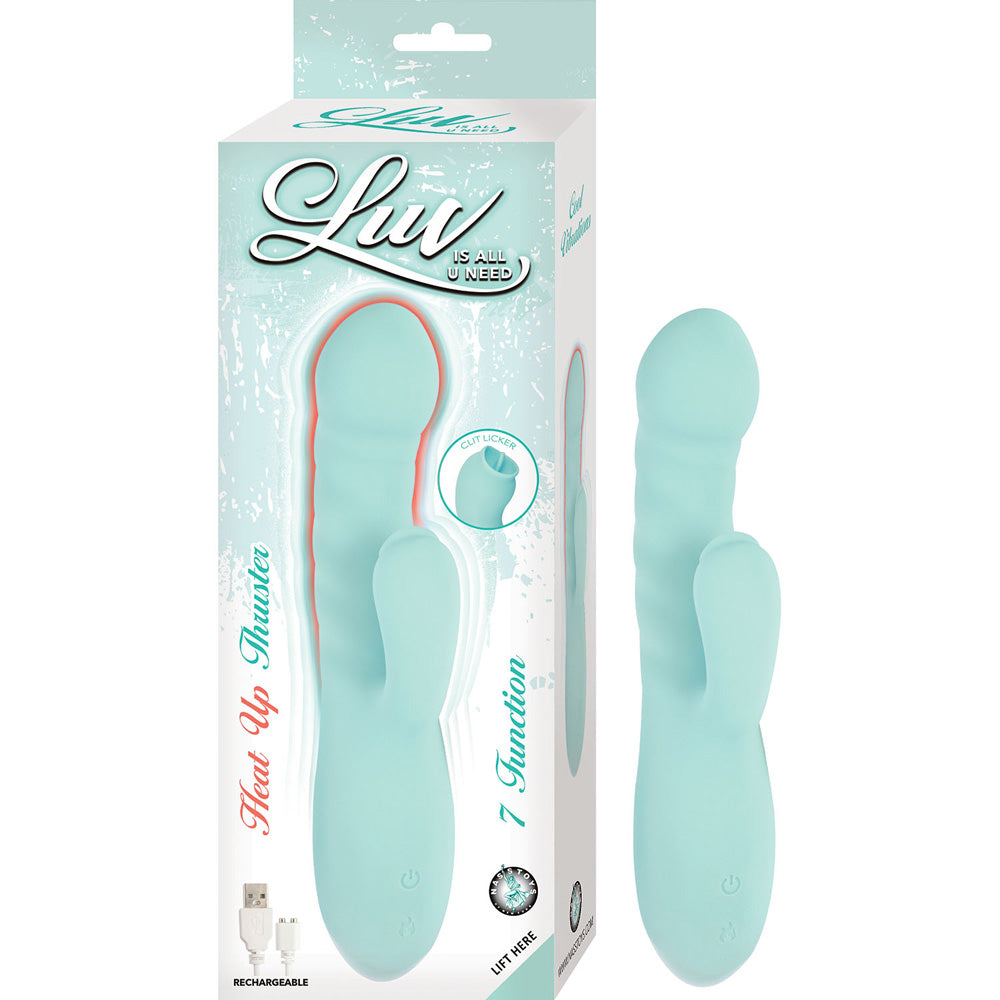 Luv Heat Up Thruster Aqua | 782631296822 | Discreet Personal Wellness
