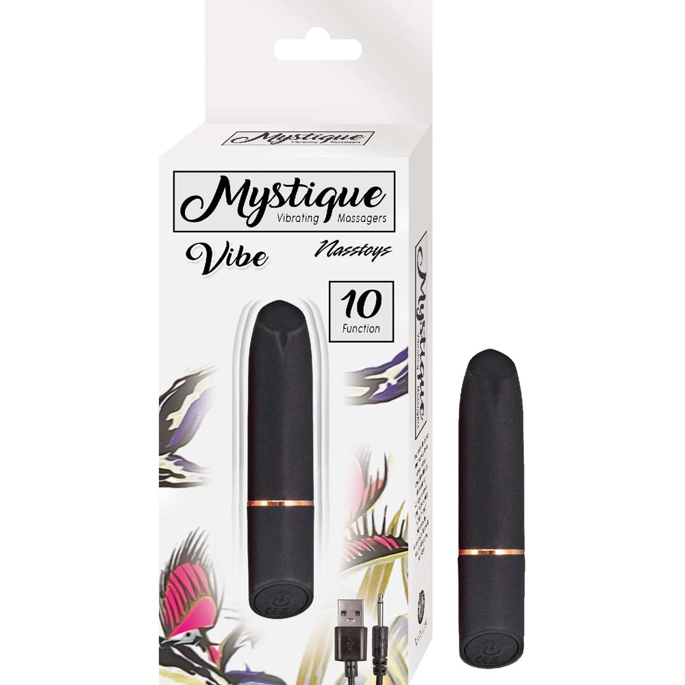 Mystique Vibrating Massagers Vibe Black | 782631309829 | Discreet Personal Wellness