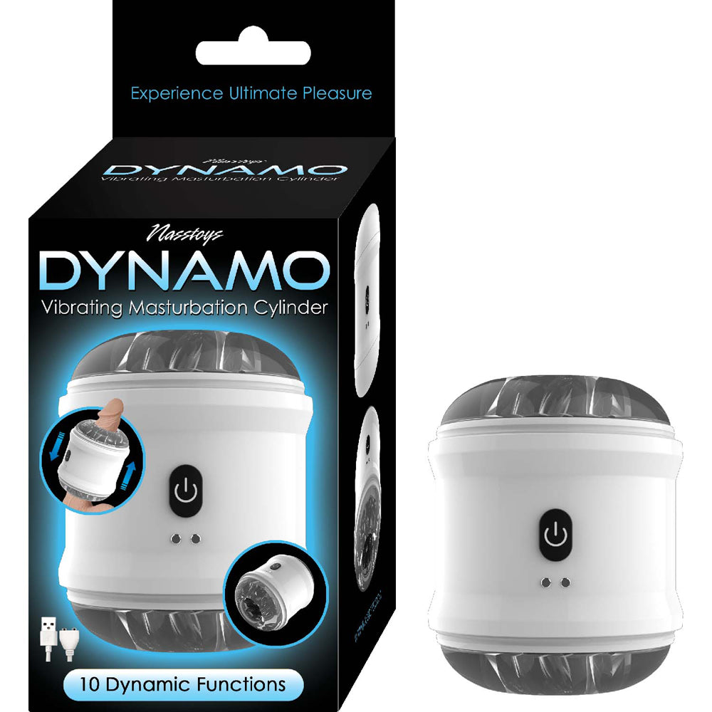 Dynamo Vibrating Masturbator Cup White | 782631310610 | Discreet Personal Wellness