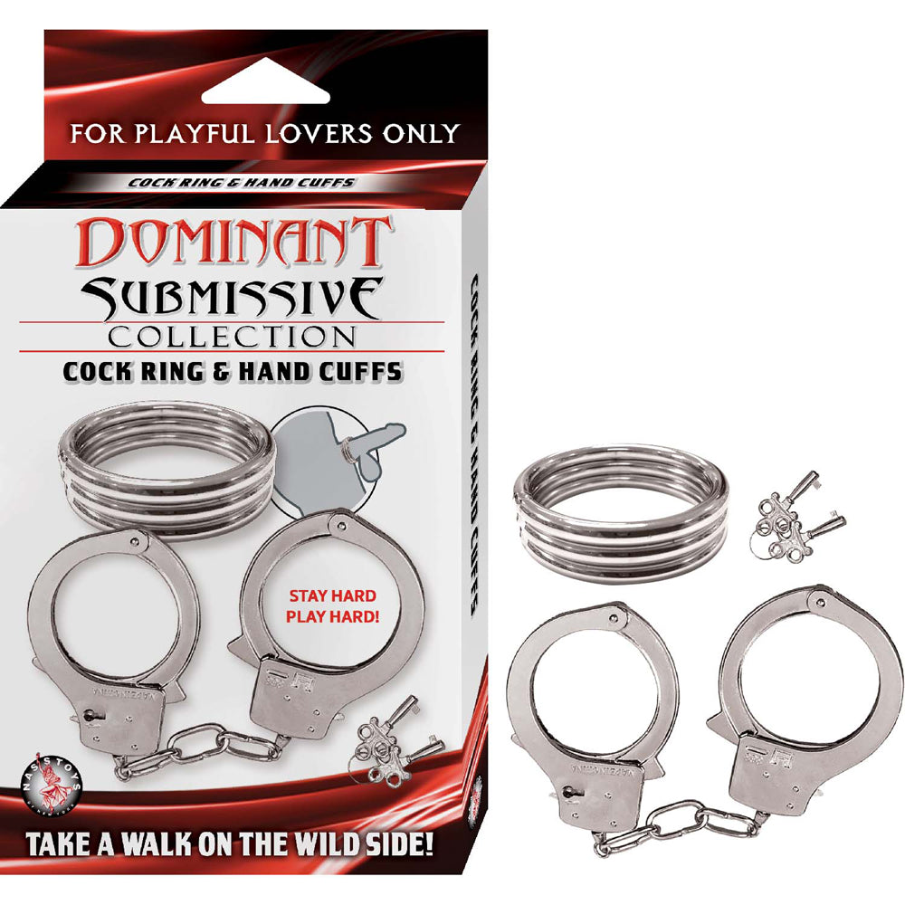 Dominant Submissive Collection Penisring & Handcuffs | 782631311303 | Discreet Personal Wellness