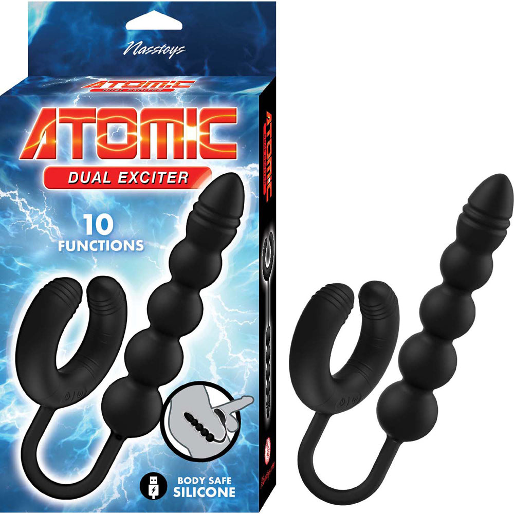 Atomic Dual Exciter Black | 782631312706 | Discreet Personal Wellness
