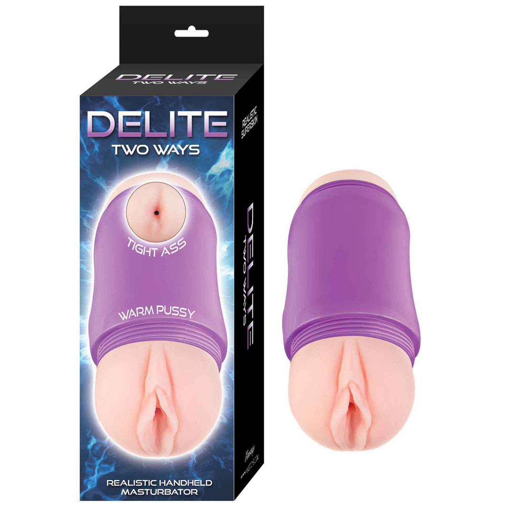 Delite Two Ways Vagina & Ass White | 782631319804 | Discreet Personal Wellness