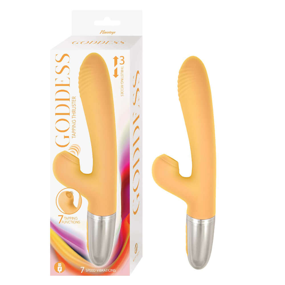 Goddess Tapping Thruster Yellow | 782631321418 | Discreet Personal Wellness