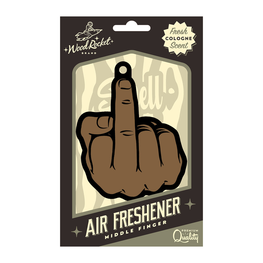 Middle Finger: Brown Air Freshener | 785571087222 | Discreet Personal Wellness