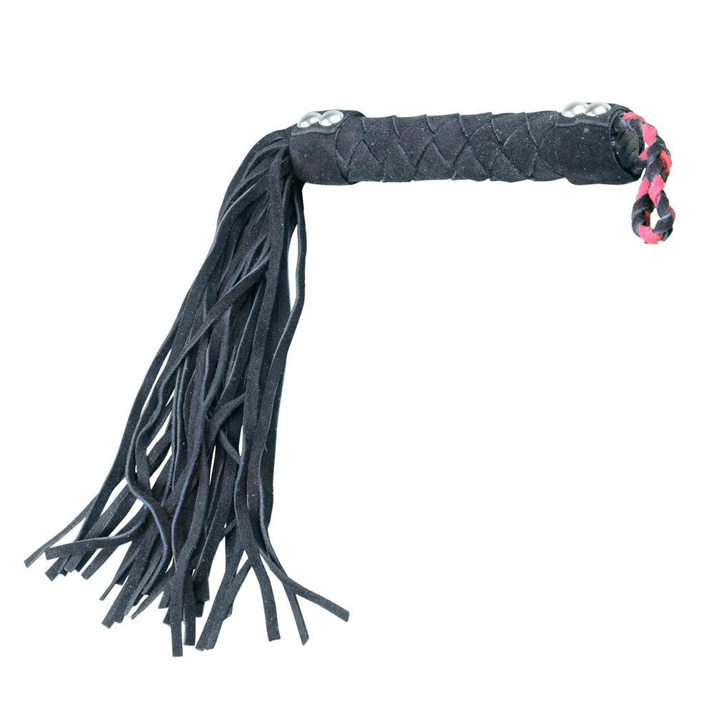 15" Leather Flogger Black | 802991612169 | Discreet Personal Wellness