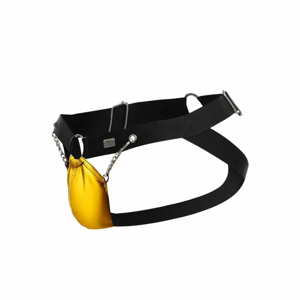 Dngeon Chain Jockstrap Yellow One Size | 804859876355 | Discreet Personal Wellness