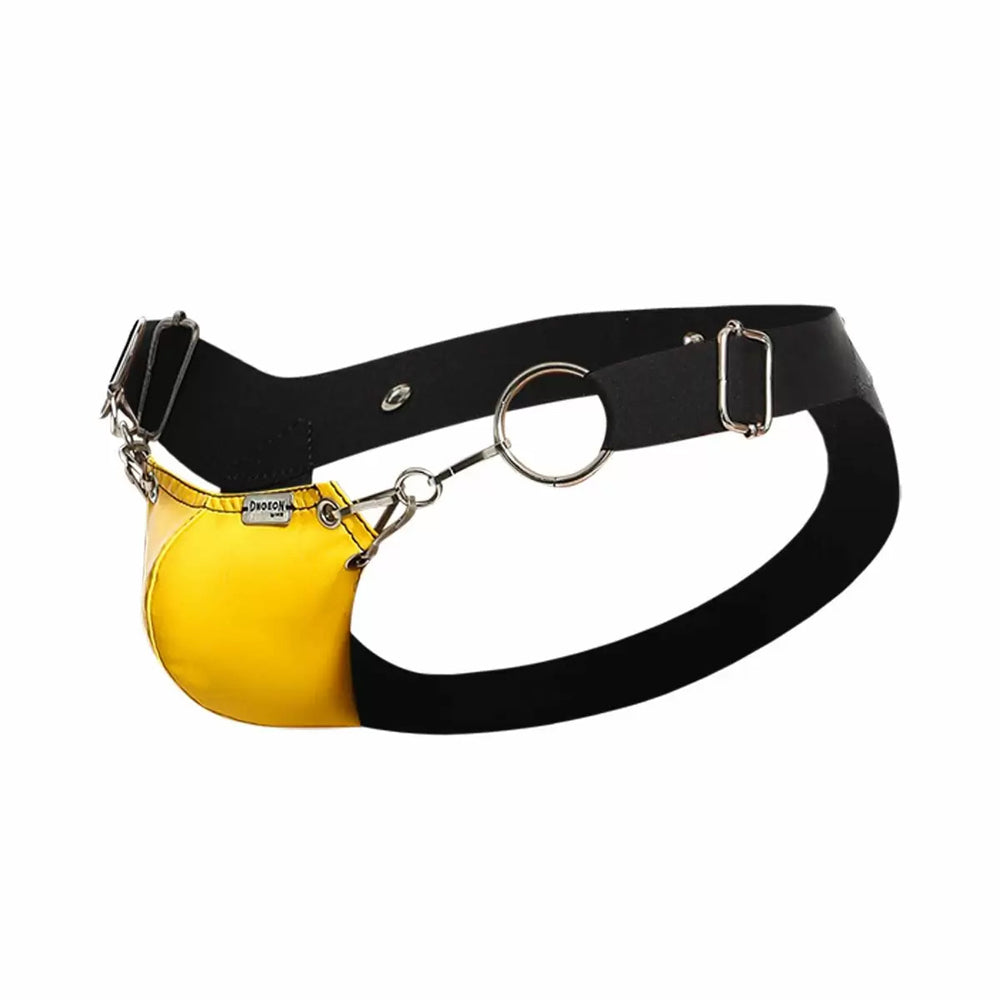 Dngeon Snap Jockstrap Yellow One Size | 804859876393 | Discreet Personal Wellness