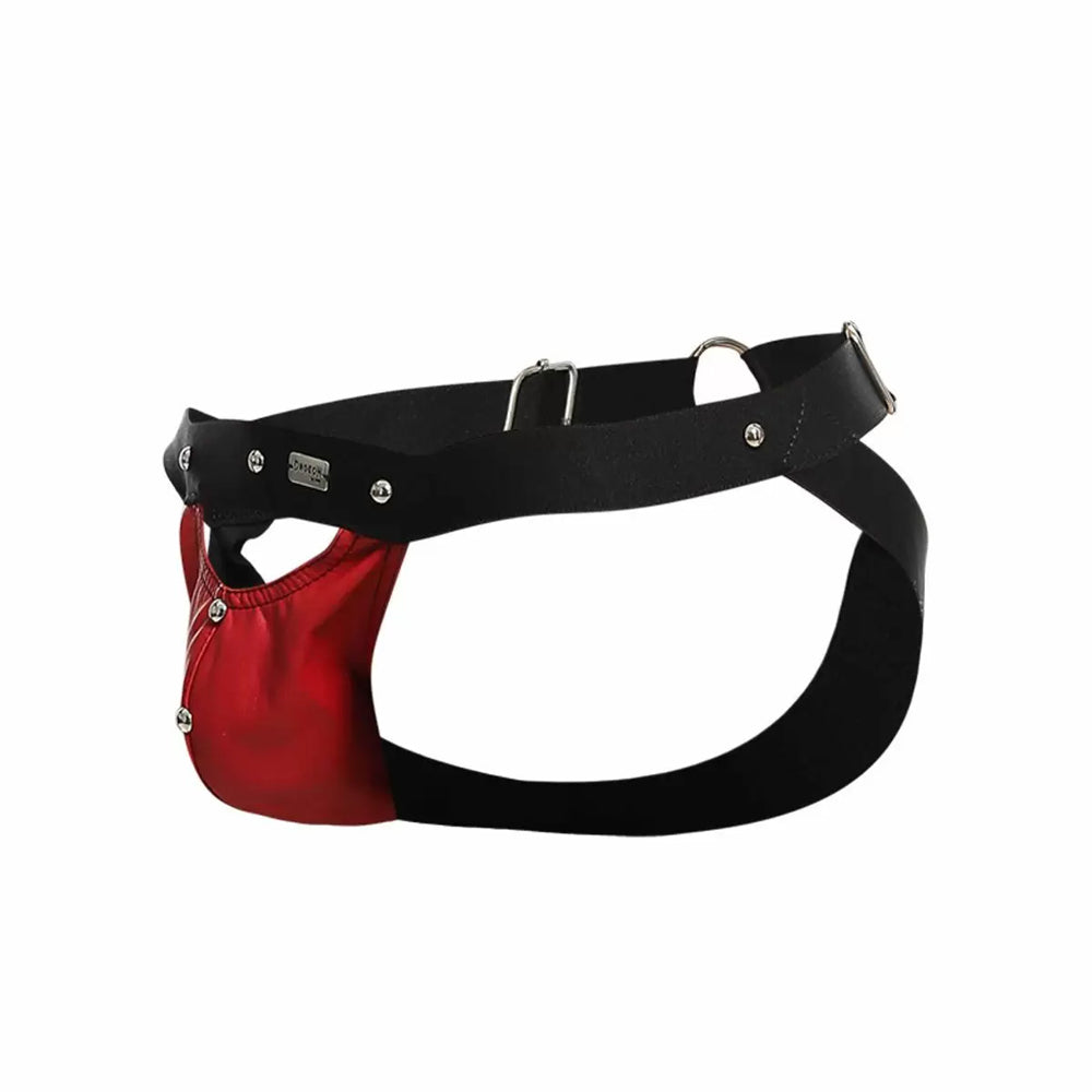 Dngeon Peekaboo Jockstrap Red One Size | 804859876423 | Discreet Personal Wellness