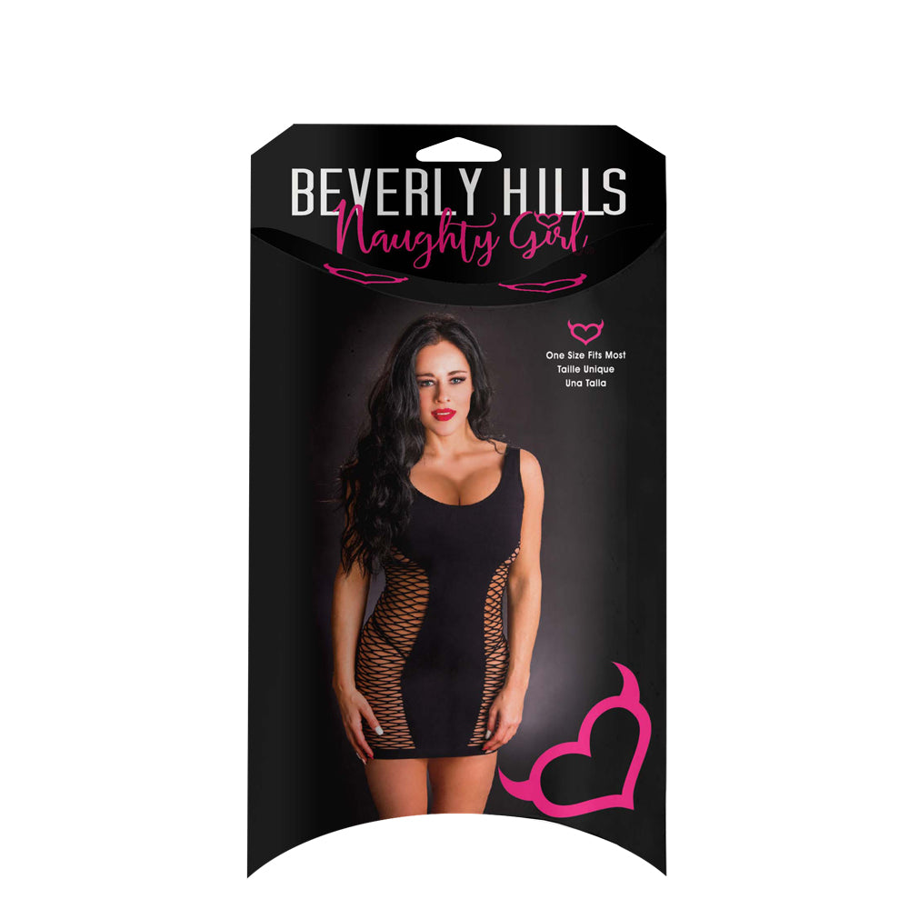 Ladies Peek A Boo Tank Dress Black | 809565035027 | Discreet Personal Wellness