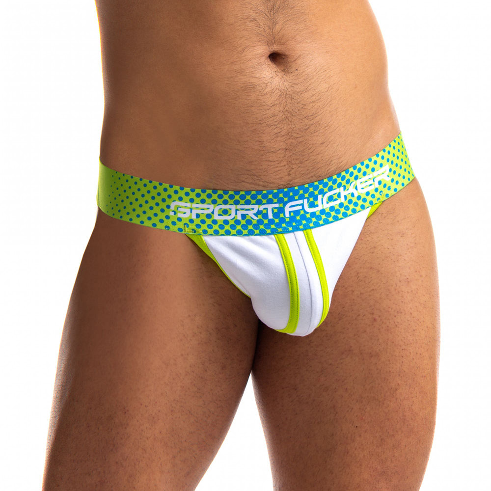 Sport funer Jersey Jock Green/White Xxl | 810001686352 | Discreet Personal Wellness