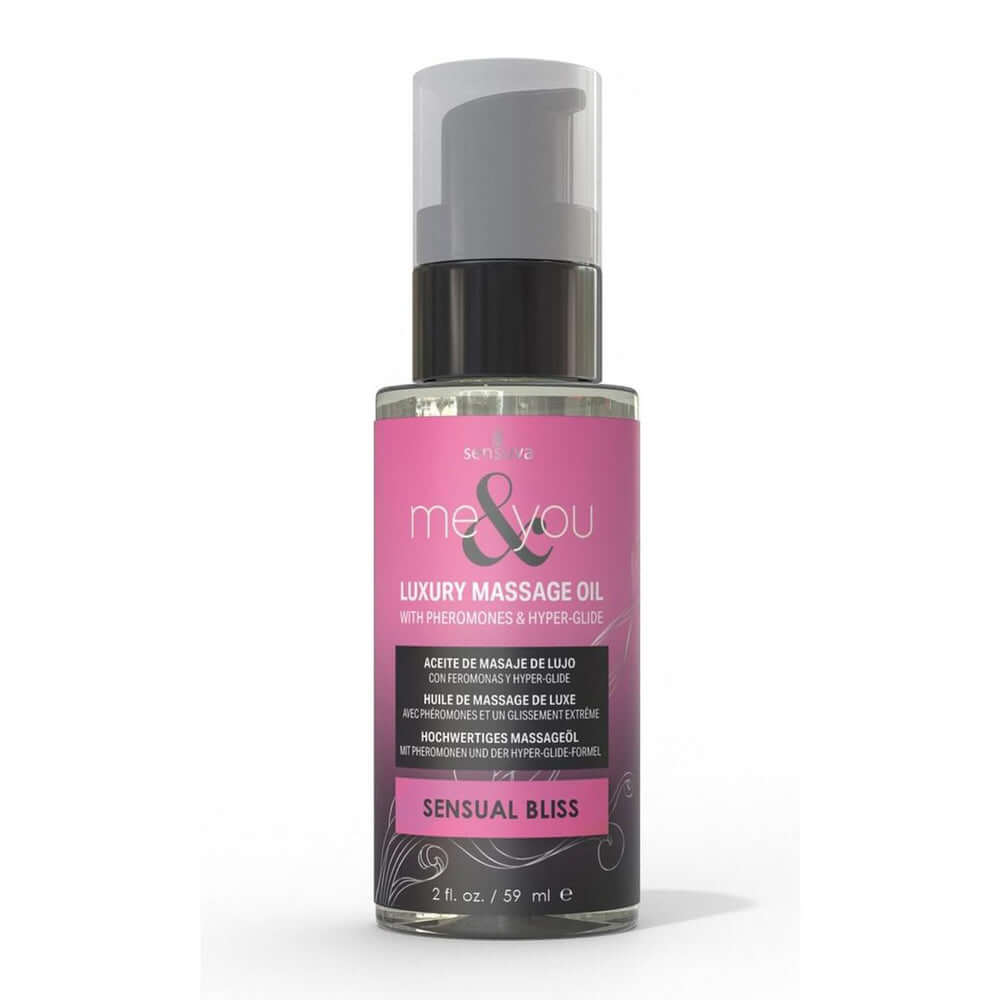 Me & You Massage Oil Sensual Bliss 2 oz. Bottle | 810002664427 | Discreet Personal Wellness