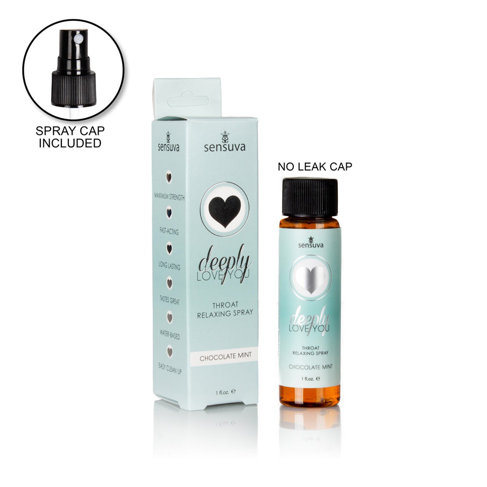 Deeply Love You Oral Relaxing Spray 1 oz. Bottle Chocolate Mint | 810002664908 | Discreet Personal Wellness