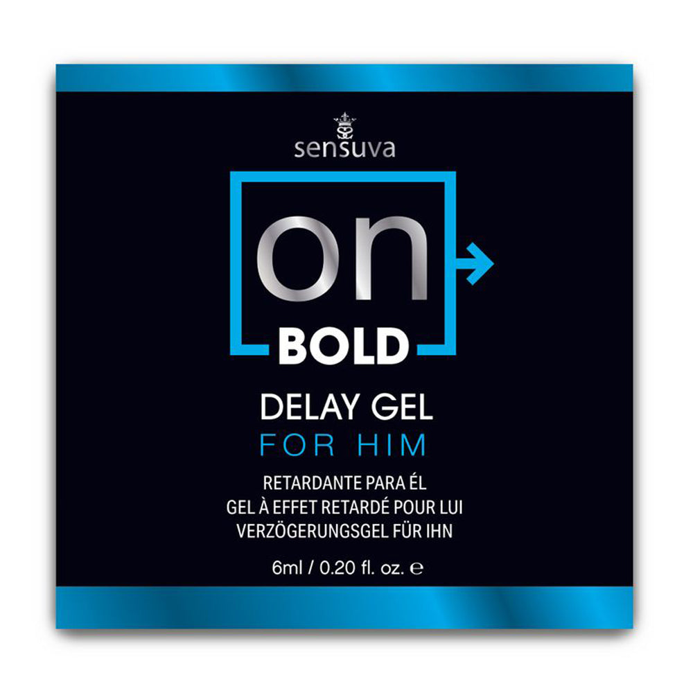 On Bold Delay Gel 6 Ml. Single-Use Packet | 810002665219 | Discreet Personal Wellness