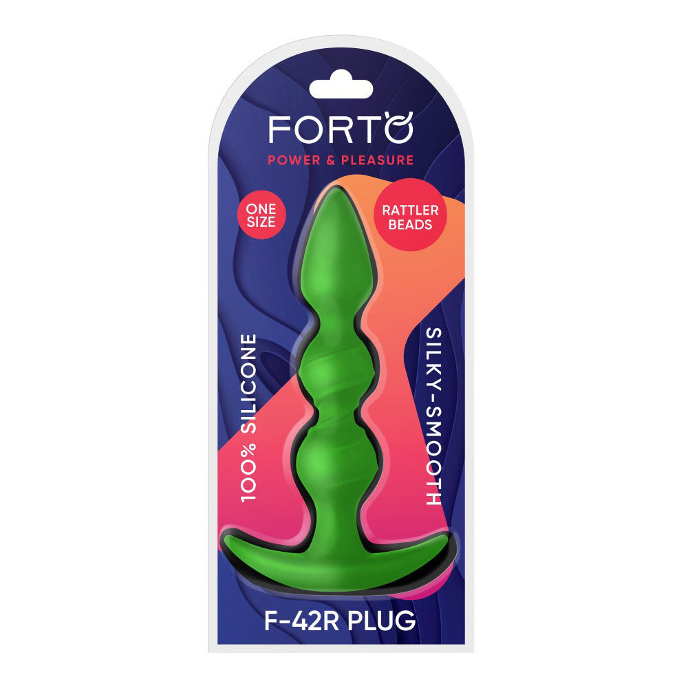 F-42R: Rattler Spiral Beads Green | 810119282057 | Discreet Personal Wellness