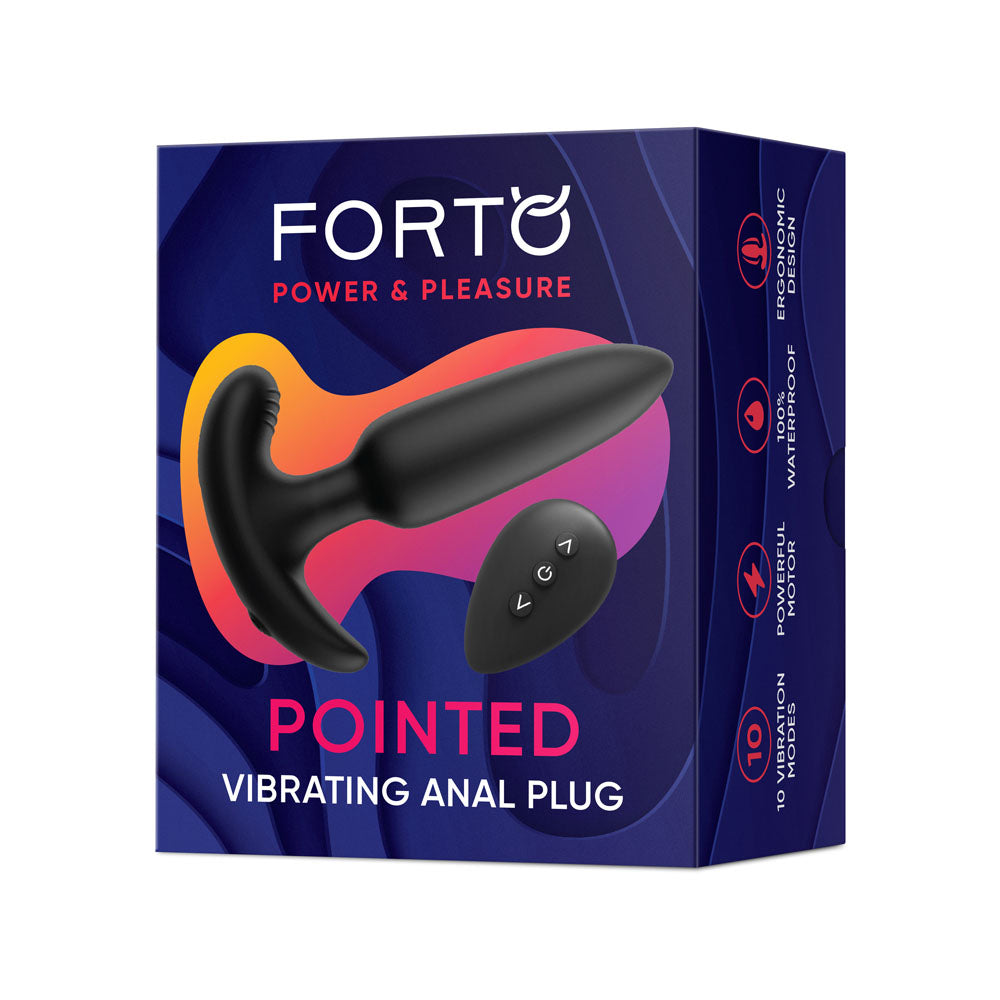 Pointed Vibrating Plug Black | 810119282941 | Discreet Personal Wellness