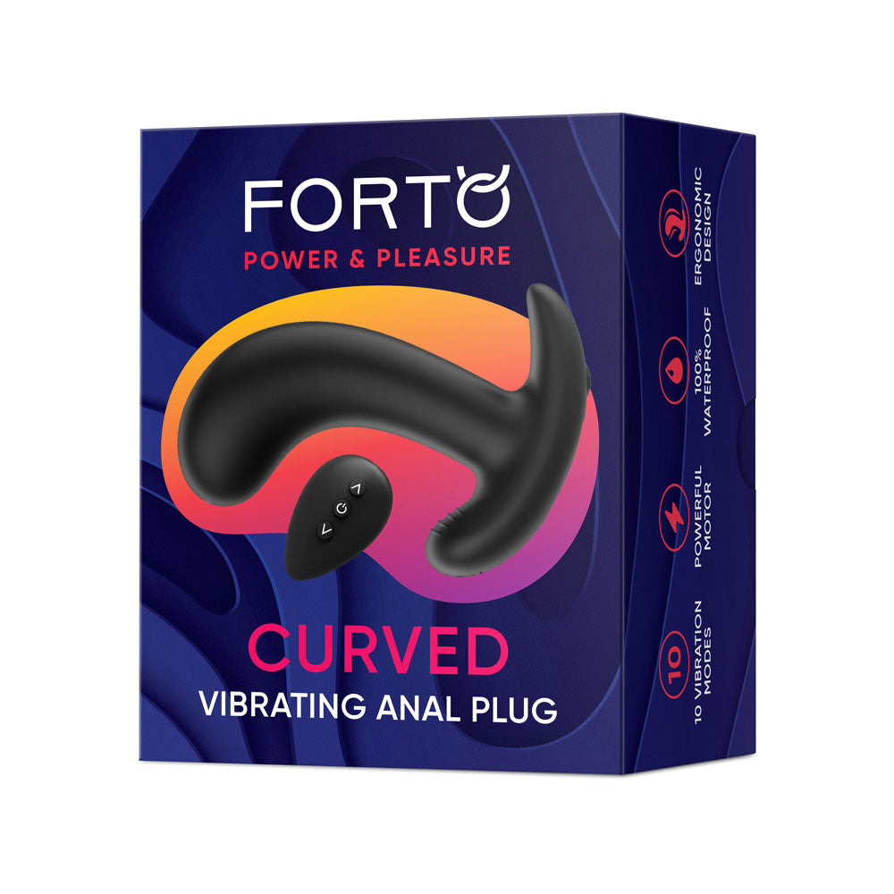 Curved Vibrating Plug Black | 810119282965 | Discreet Personal Wellness