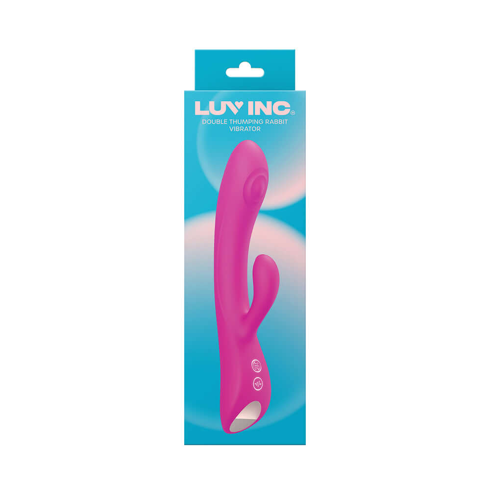 Dr42: Double Thumping Rabbit Vibrator Pink | 810119283450 | Discreet Personal Wellness