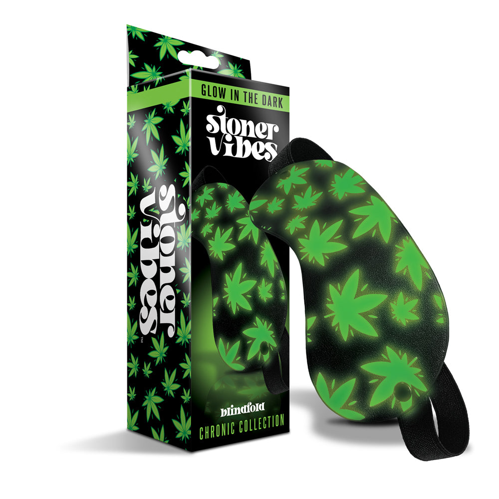 Stoner Vibes Chronic Collection Glow In The Dark Blindfold | 810126930125 | Discreet Personal Wellness