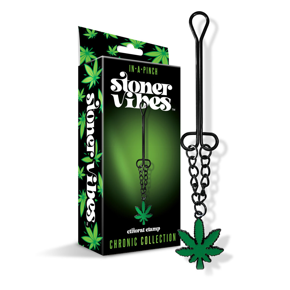Stoner Vibes Chronic Collection Clitoral Clamp With Chain | 810126930163 | Discreet Personal Wellness