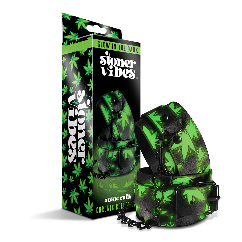 Stoner Vibes Chronic Collection Glow In The Dark Ankle Cuffs | 810126930170 | Discreet Personal Wellness