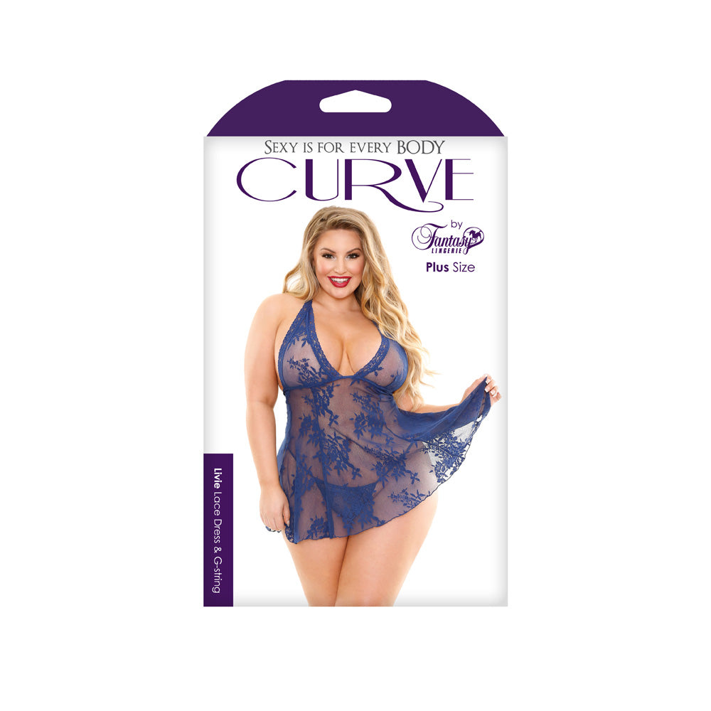 Livie Lace Dress & G-string - 3X/4X Boxed | 811432019238 | Discreet Personal Wellness