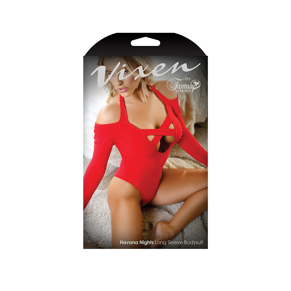 Havana Nights Long Sleeve Bodysuit - L/XL Boxed | 811432019931 | Discreet Personal Wellness