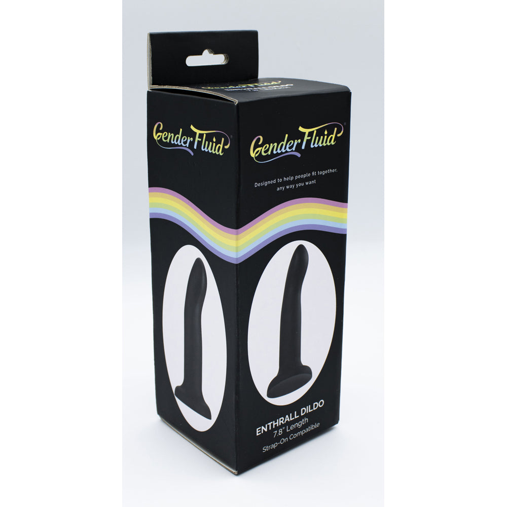 Gender Fluid Enthrall Black Strap On Dildo 7.8'' | 812024034400 | Discreet Personal Wellness