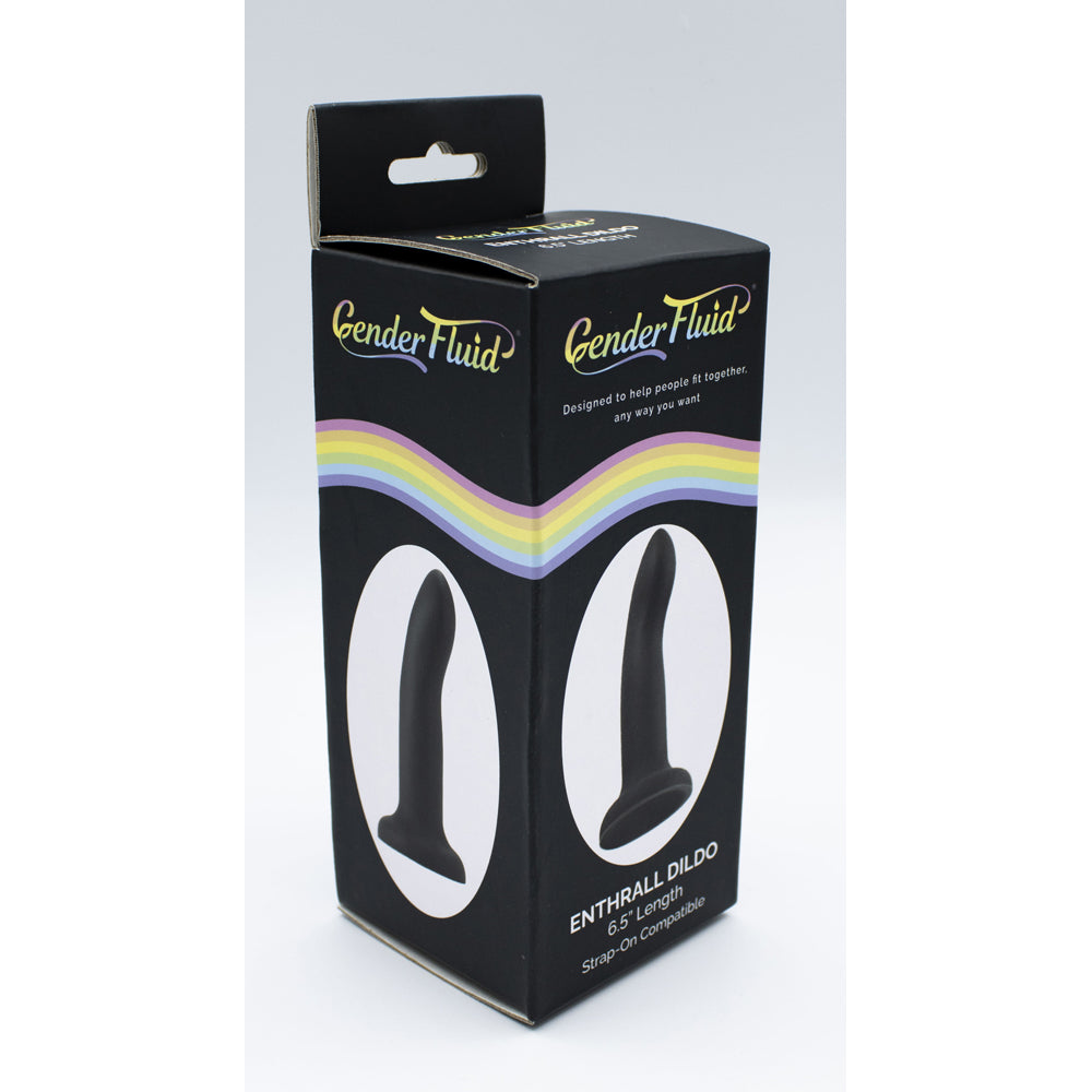 Gender Fluid Enthrall Black Strap On Dildo 6.5'' | 812024034417 | Discreet Personal Wellness