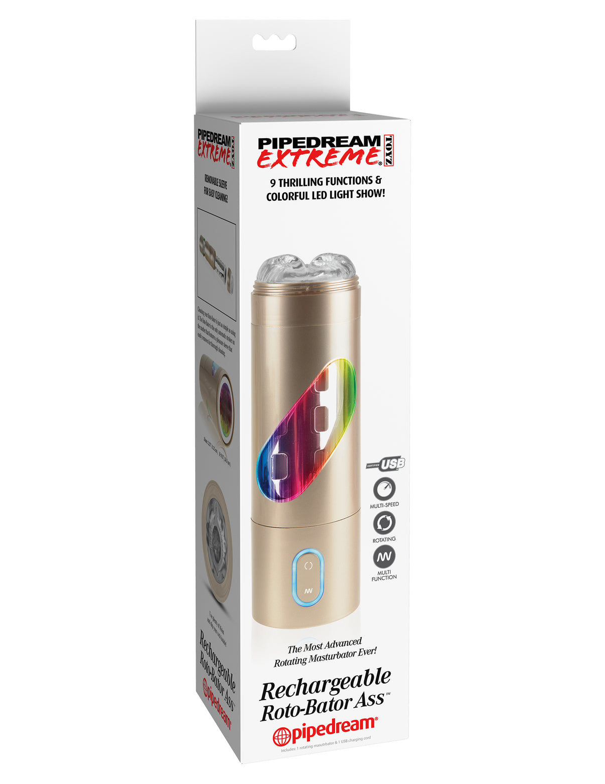 Pdx Rechargeable Roto Bator Ass | 603912351910 | Discreet Personal Wellness