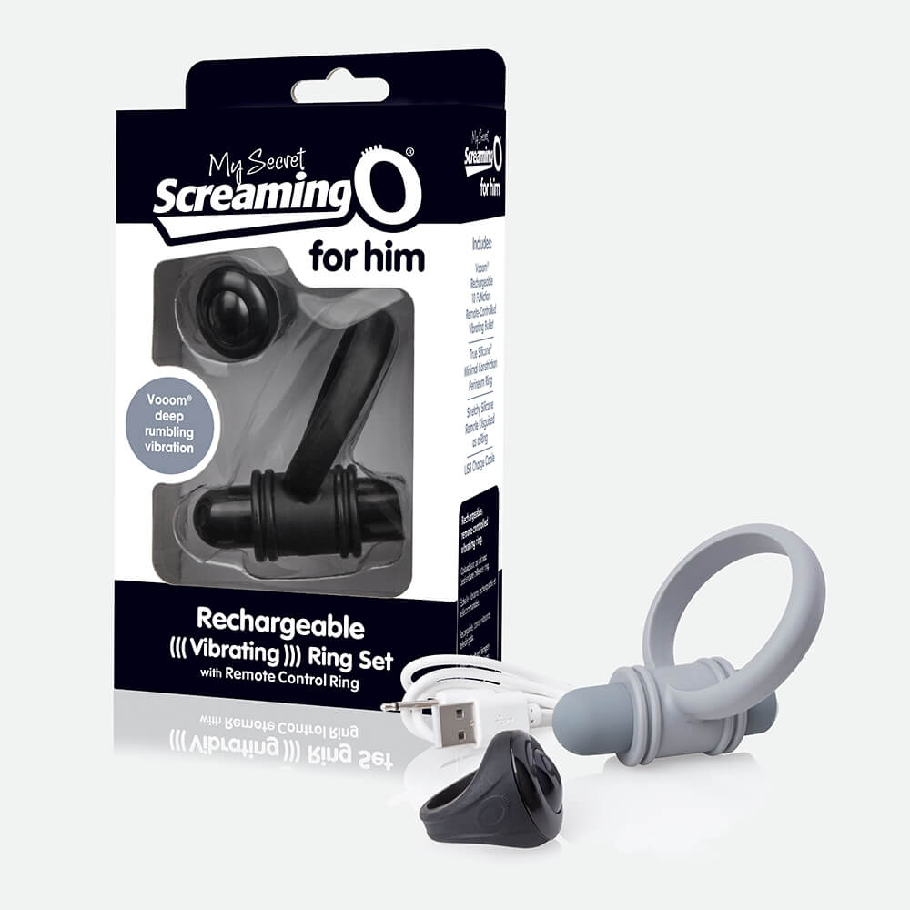 My Secret Bullet And Ring For Him Grey 1 Ct | 817483012877 | Discreet Personal Wellness