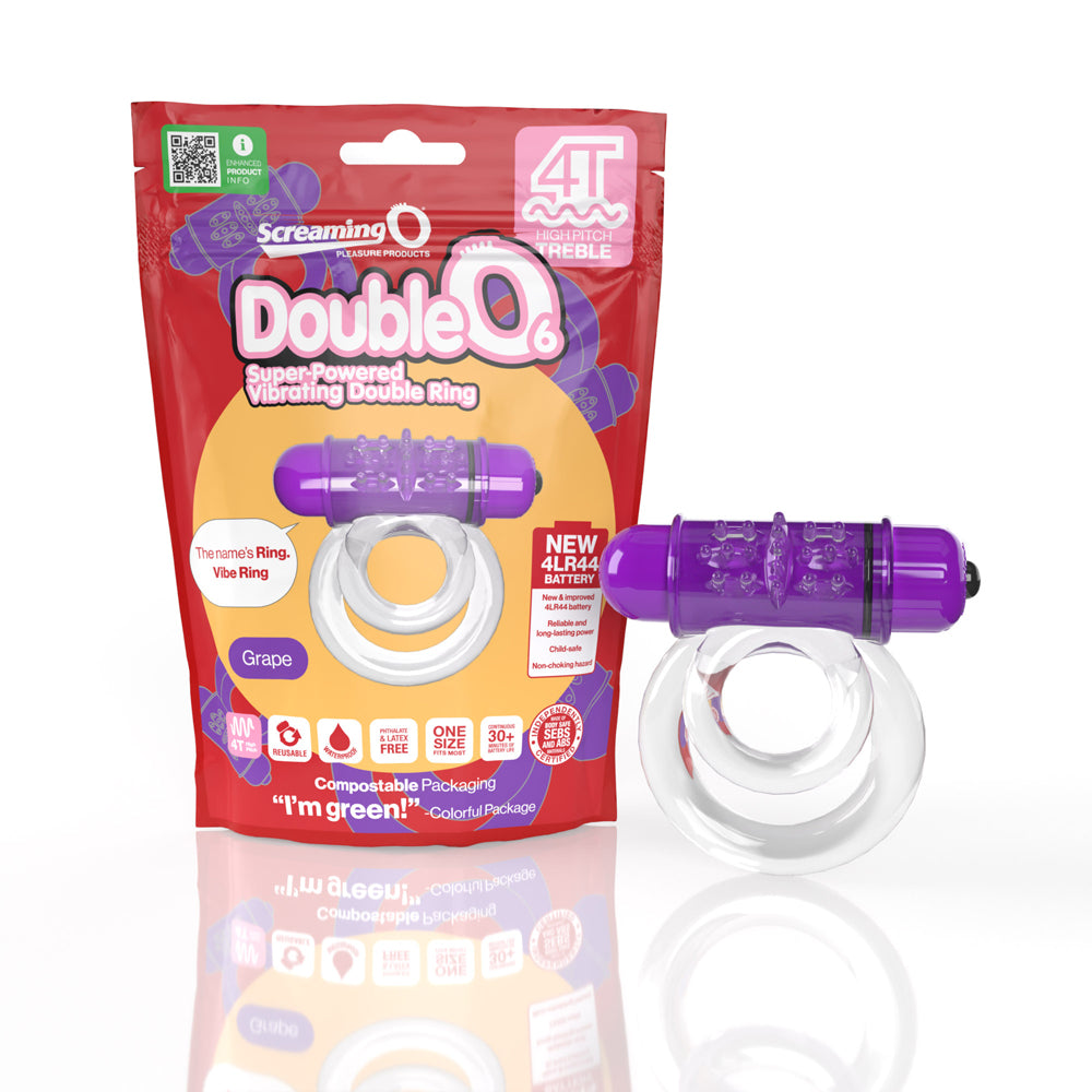 Screaming O 4T Doubleo 6 Grape 1 Ct | 817483015335 | Discreet Personal Wellness