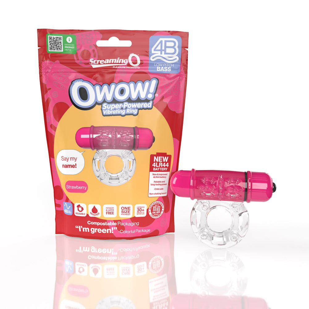 Screaming O 4B Owow Strawberry 1 Ct | 817483015519 | Discreet Personal Wellness