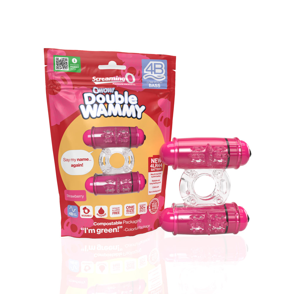 Screaming O 4B Double Wammy Strawberry | 817483015762 | Discreet Personal Wellness