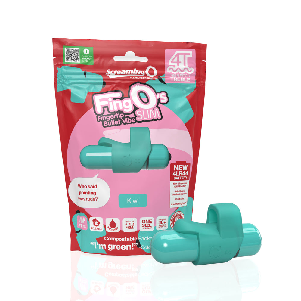 Screaming O 4T Fingo Slim Kiwi | 817483016035 | Discreet Personal Wellness
