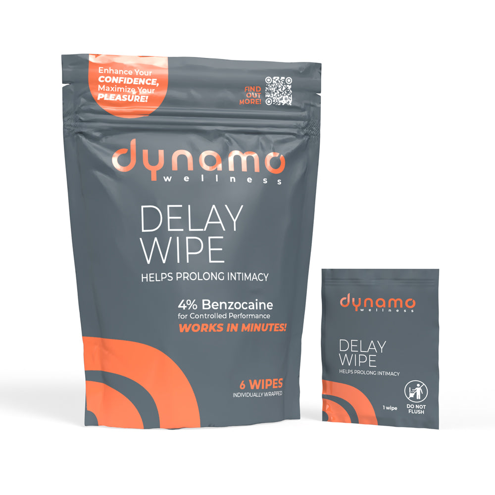 Dynamo Wellness Delay Wipe 4% 6pk | 817483018596 | Discreet Personal Wellness