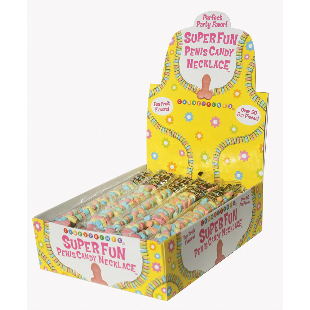 Super Fun Penis Candy Necklace 24Ct Display | 817717006801 | Discreet Personal Wellness