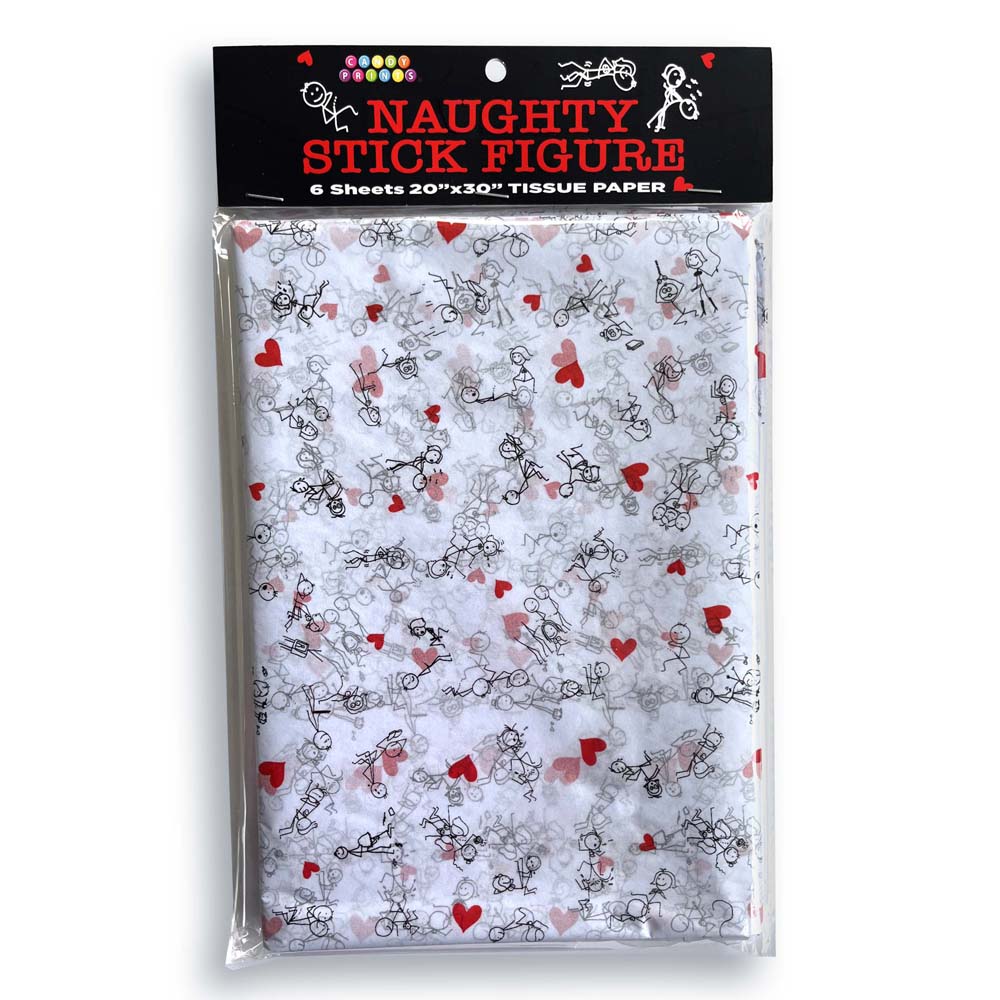 Naughty Stick Figure Tissue Paper | 817717012352 | Discreet Personal Wellness