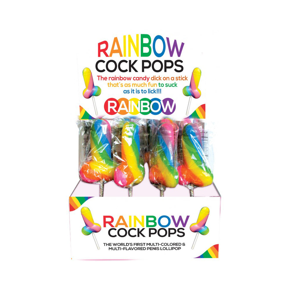 Rainbow Penis Pops (12/Display) | 818631021611 | Discreet Personal Wellness