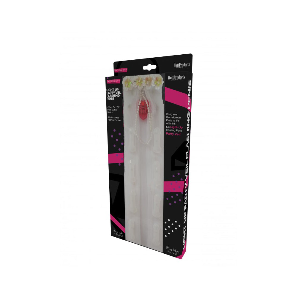 Light Up Bachelorette Party Veil With Flashing Peckers | 818631027378 | Discreet Personal Wellness