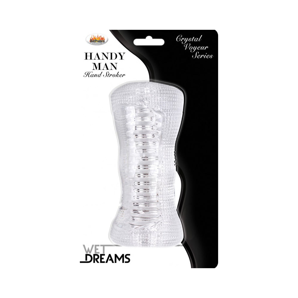 Wet Dreams Handy Man Stroker Clear | 818631029525 | Discreet Personal Wellness