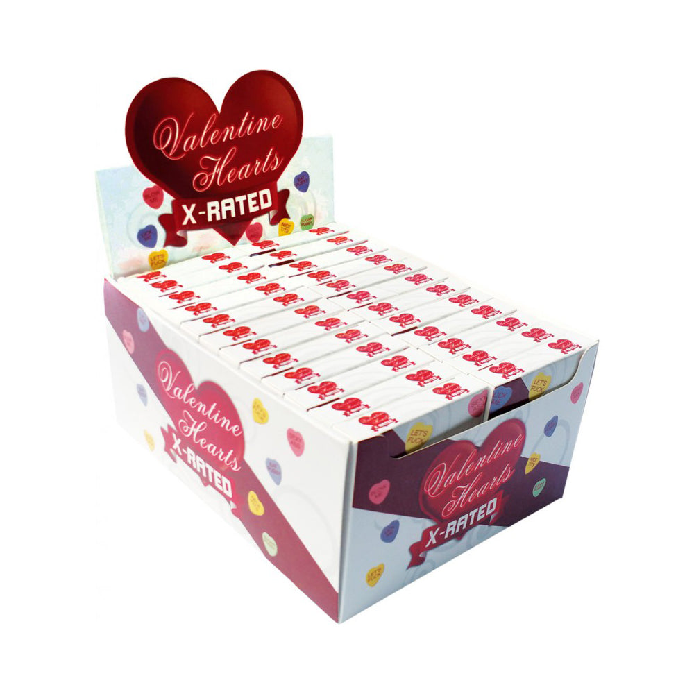 Valentines Heart Candy Asst Sayings - 24 Boxes/Display | 818631029914 | Discreet Personal Wellness